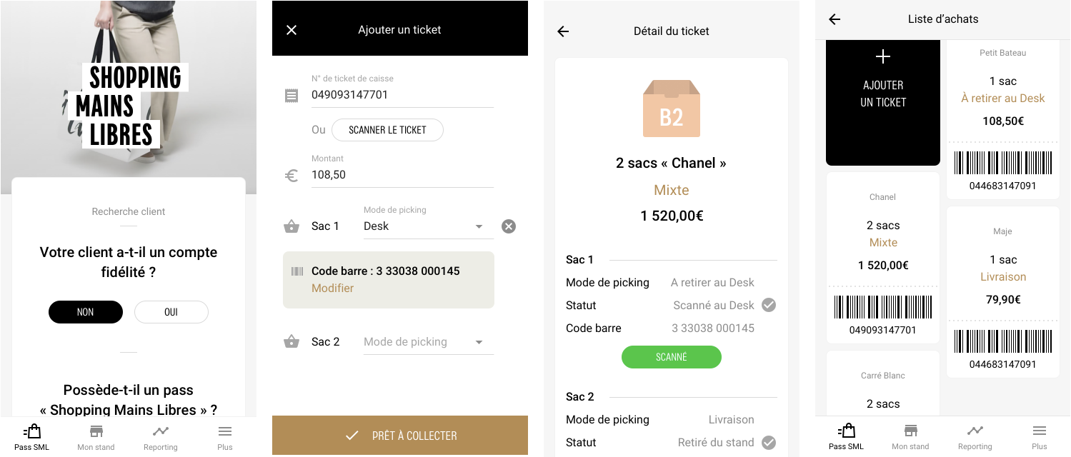 Hands-Free Shopping mobile app screenshot